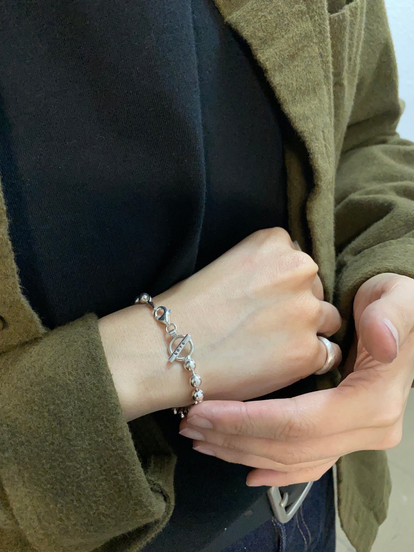 Reminder J Bracelet "NO EXCUSES / LOVE" B007