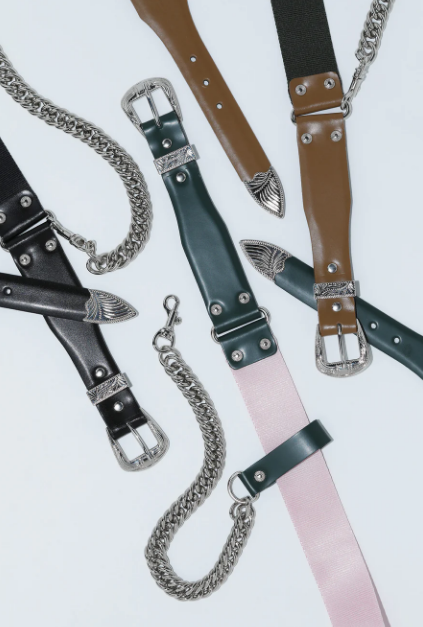 TOGA LEATHER NYLON BELT WITH CHAIN TZ251-AH953 – LIBERATION HK
